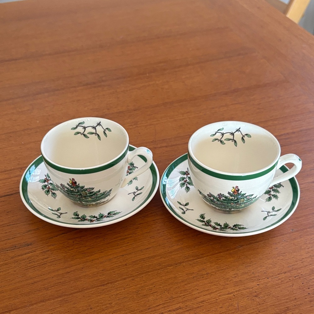 EUC (2)Spode tea cups and saucers